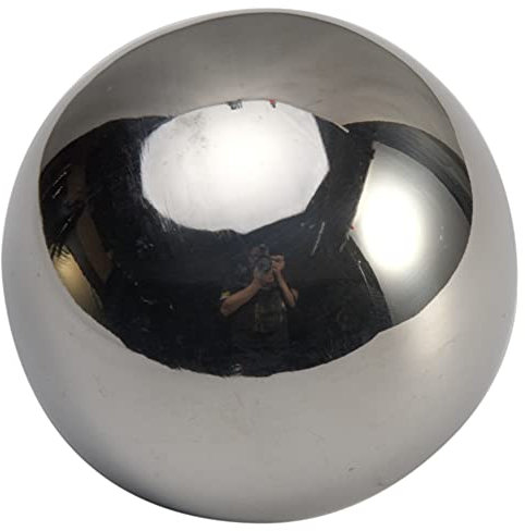 YIWOYI Hohle Edelstahl-Kugel, Spiegelkugel Hohlkugel für Haus und Garten, Dekoration, Gazing-Kugeln, schwimmende Teichkugeln (Silber, 100 mm)