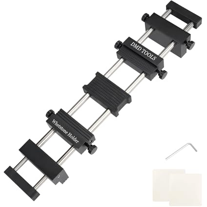 SCOTTCHEN Support pour pierre à aiguiser de 61 cm - Base de pierre à aiguiser réglable et extensible - Caoutchouc antidérapant - Aluminium et acier inoxydable pour un affûtage facile