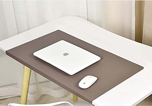 Schreibtischunterlage mit Kantenschutz, PU-Leder, rutschfest, wasserdicht, glatt, für Büro und Zuhause, 100 x 50 cm