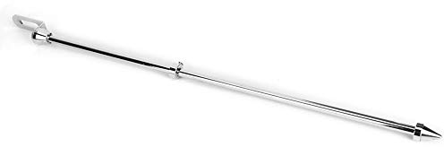 EBTOOLS Motorcycle Flag Pole Universal Motorcycle Rear Seat Luggage Rack Mount Flag Pole Motorcycle Flag Pole Sissy Bar Mount Stainless Steel(Plating)