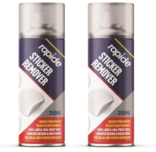 Q&H 250ML Sticker Gum & Goo Remover Spray - Effective Label Cleaner Sprays Cleans Residue Adhesive Surface Marks - Remove Sticky Labels, Chewing Gum, Masking Tape, Gel, Price Tags & Easy to Use (2)
