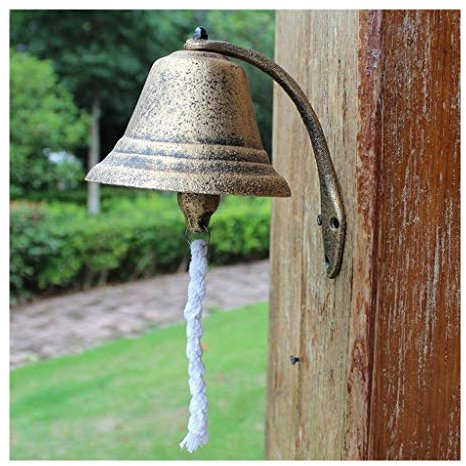 Türklingel aus Gusseisen Türklingel aus Gusseisen, antike Dekoration, Kuh-Thema, Laterne, kleine Glocke aus Schmiedeeisen, Retro, Gusseisen, Garten, Wandbehang, Windspiel, Rasseln, Dekoration, 12 x 15