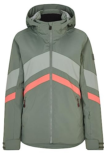 Ziener Damen TELIA Ski-Jacke/Winter-Jacke | warm, atmungsaktiv, wasserdicht, green mud, 44
