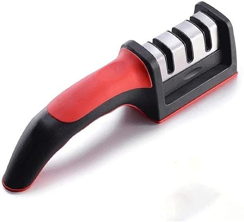 CAFFIA Knife Sharpener Chef Knife Sharpener Kit, Professional Kitchen Knife/Scissor/Tungsten Steel/Diamond/Ceramic Sharpeners 4 in 1 Blade Sharpening Tool, Knife Sharpening Tool with Adjustable an (C