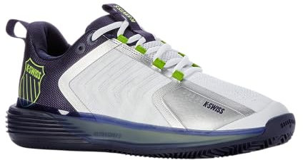 K-Swiss Performance Ultrashot 3 HB, Scarpe da Tennis Uomo, White/Peacoat/Lime Green, 44 EU