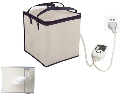 OPSREY Fermentation Box Bag, 10in Folding Dough Fermentation Cabinet with Heater, (no frame) 1-60°C Accurate Temperature Control, Soft Case Yogurt Maker Natto Bread Fermentation Tote