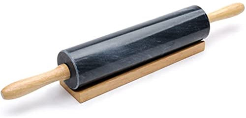 Rouleau à pâtisserie en marbre avec Manche en Bois, Ensemble de Base pour la Cuisson des Beignets, Biscuits, pâtes, pâte, Fondant, Tarte, Chef