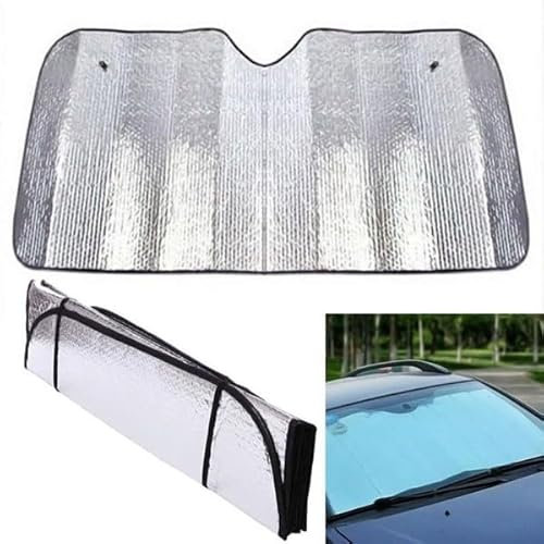 Terryshop74 Parasole Auto Parabrezza, Parasole per Auto Interno Pieghevole con Elastici e Ventose, Coprisole Auto Contro i Raggi UV, Parasole Parabrezza, (130x60)
