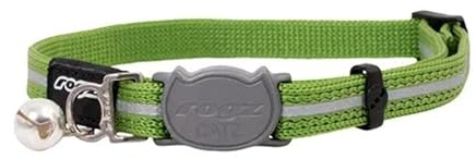 Rogz Alleycat Safeloc Halsband, Limette, S