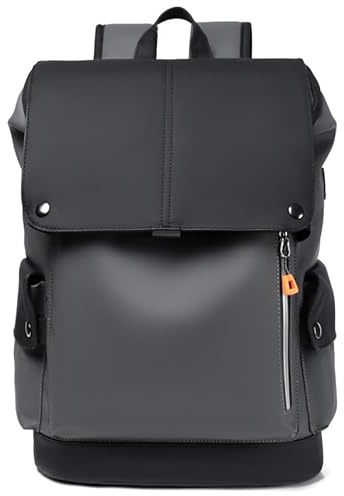 FUNSEED Sac à dos pour homme, grande capacité, imperméable, pour ordinateur portable, sac à dos à bandoulière pour le travail, les voyages d'affaires, Gris Drak, Large, Tendance