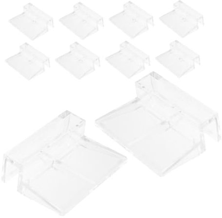 SEWOART 12stücke Aquarium Deckel Clips Unterstützung Für Randlose Aquarien Einfache Installation Und Für Fischbehälter Sicheres Abdecken Und Ästhetische Verbesserung