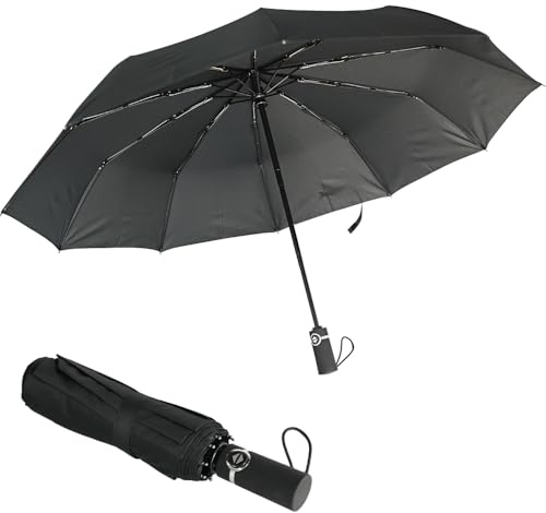 Unibos | Folding Umbrella, Durable Compact Strong Windproof Automatic Umbrellas, Lightweight, Portable Travel Golf Umbrella For Rain, Fits in Backpack & Purse