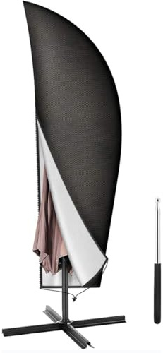 Funda Sombrilla Colgante, 210D Oxford Funda Cubierta Parasol Voladiza- Impermeable Resistente a la rotura Banana Paraguas Cover Protectora Varilla, Terraza Jardín (Banana,280(30*81*45cm)