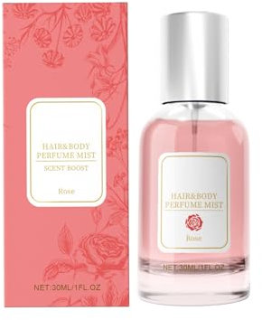 Parfum Woman,Bodyspray Parfüm Damen,Haarparfüm Für Frauen,Lang Anhaltender Damenparfüm Body & Hair Fragrance Perfume Spray(Rose)