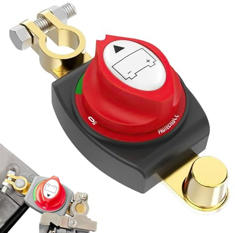 Interruttore Stacca Batteria, Sezionatore Batteria Master per Auto, Barche Marine, Caravan, Veicoli, Moto, Autobus