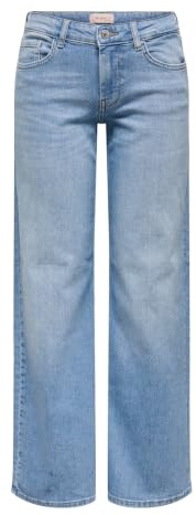 ONLY Femme Onljudy-O LW Wide Leg DNM Tai433 Noos, Bleu Jeans Clair, M EU