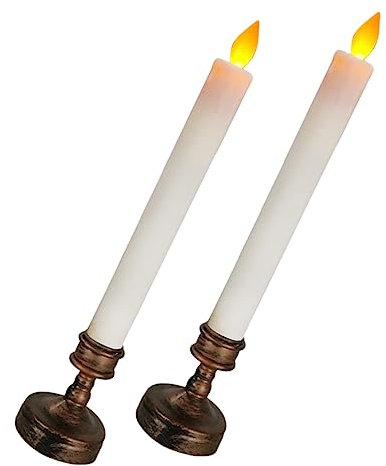 Gadpiparty 2pièces Lampe Bougie LED sans Flamme Bougie Électronique Romantique Lampe Décorative Intérieure
