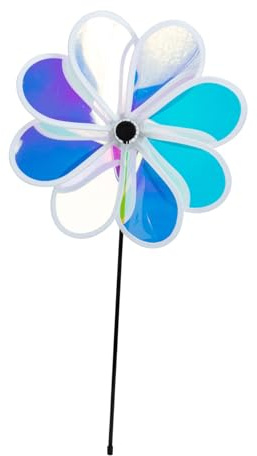 MOTHNUR Moulin à Vent Réfléchissant Anti-Oiseaux 30 Cm Arc-en-Ciel pour Jardin Extérieur Solide en Abs Éloignant Les Oiseaux par Réflexion Optique