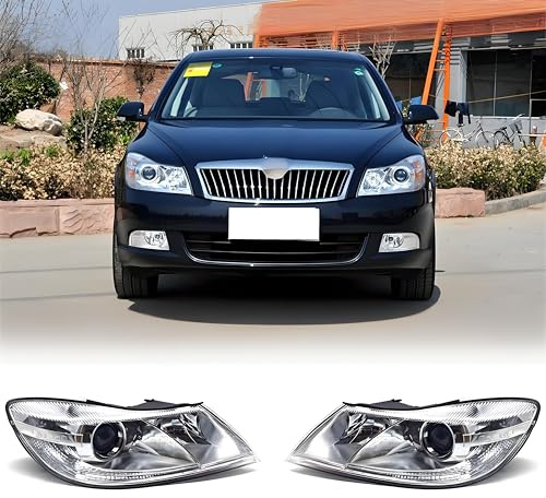 Woniyal Hauptscheinwerfer für Skoda Octavia 2010-2014, LED Scheinwerfer Motor Scheinwerfer Frontscheinwerfer + Set Links/Rechts, Right Passenger seat