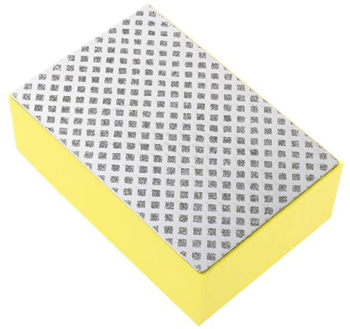 SHINEOFI Blocchi di Lucidatura Diamantati per Piastrelle e Vetro Design a Scanalature Laterali, Spugna Resistente e Grana 100 per Finitura Manuale