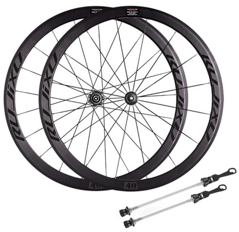 Hjulset 700c Road Bike Hjul Nav 100mm Framhjul/135mm Bakhjul Aluminiumlegering Snabbkoppling Fälg Center-lock-skivbromsar Kompatibel Med 8-11-växlade Cyklar(Black,50mm)