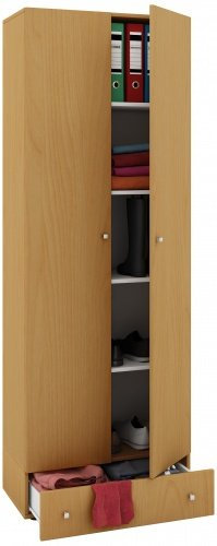 VCM Schrank Universal Kleiderschrank Mehrzweckschrank Dielenschrank Buche 198 x 70 x 40 cm Vandol Auswahlmöglichkeiten