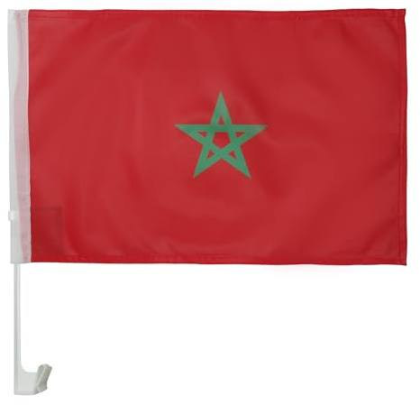 AZ FLAG Autofahne Marokko 45x30 cm Marokkanische Mesh-Polyester Saugnapf
