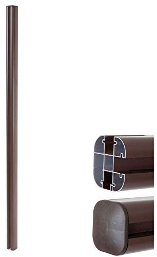 Mendler Alu-Pfosten Sarthe-WPC-Zaun 1,86m - braun | Pfeiler, Pfahl, Stecksystem