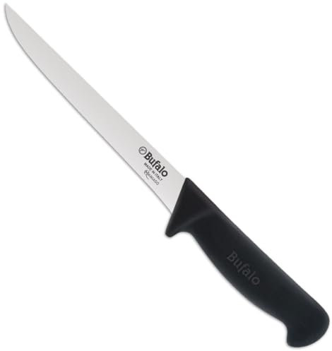 Coltello per Disosso Stretto Lama 15 cm Bufalo S97/15 Manico Nero