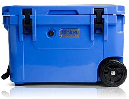 Blue Coolers Ice Vault – 60 Quart, Roto-Molded Ice Cooler with Wheels | Large Ice Chest Holds Ice up to 10 Days | Trademark Blue