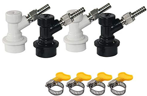 Homebrew Ball Lock Quick Disconnect inkl. Kugelschloss Gastrennmaschine mit 5/16 Drehmutter und Kugelschloss Flüssigkeitstrennung mit 3/16 Drehmuttern, Schneckenklemme für Bierfass-System