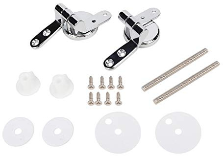 Cerniere per WC, materiale in lega di zinco Dadi di fissaggio in nylon resistente Fissaggi per coperchio del WC Kit di riparazione di ricambio Set di strumenti per la maggior parte dei coperchi del WC