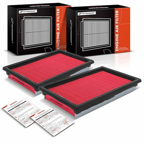 A-Premium 2-PC Engine Air Filter Compatible with Infinit Q50 & Nissan Cube, NV200, Versa, 2007-2021, 3.5L 3.7L, Flexible Panel, Replace# 16546-ED500