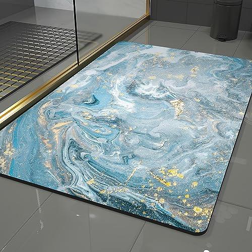 Pinkrin Alfombrilla de Baño de Piedra de Diatomeas - Suave y Cómoda, Alfombra de Baño de Piedra Súper Absorbente, Antideslizante