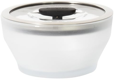 Anyday 4-Cup Microwave Cookware & Glass Container with Glass Lid, Plastic-Free Deep Food Storage | Stackable Airtight Steamer with Vented Lid for Microwave-Safe Reheating, Steaming Vegetables & Rice