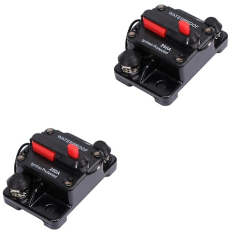 ibasenice 2stücke Wasserdichter -manueller Rücksetzbarer Doppelstromschutzschalter Für Autos Boote Und Trolling-motoren Elektronischer Schutzschalter Für Audio-