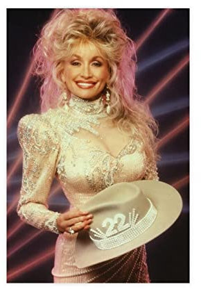 THEGIS Poster sur toile Star Dolly Parton 4 - Décoration murale pour salon, chambre à coucher - Style sans cadre - 40 x 60 cm