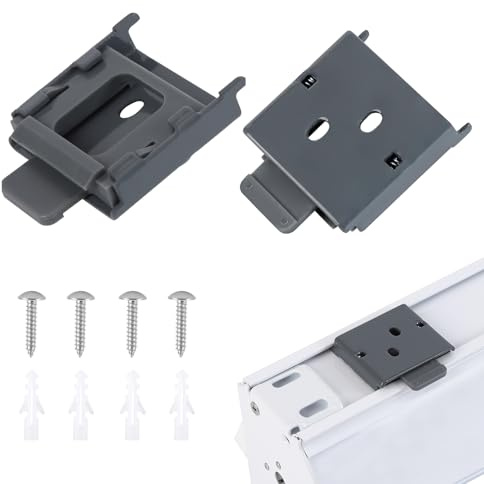 Metal Mounting Brackets Roller Blind Buckles Universal Replacement for Roller Shade (Grey)