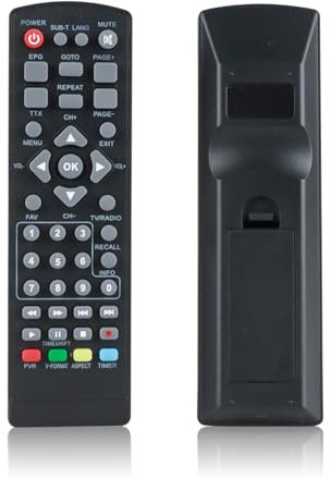 Romicta Mando a Distancia para Decodificador TDT – Compatible con Romicta, Raypow, LALALUYE, Yingtop JN-821T2, T-265,No Compatible con Otras Marcas de receptores TDT.