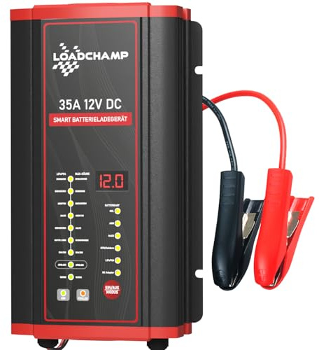 Loadchamp LiFePO4 Ladegerät 12V 35A Lithium Batterie Solar Solarbatterie Autobatterie Blei-Säure Gel AGM