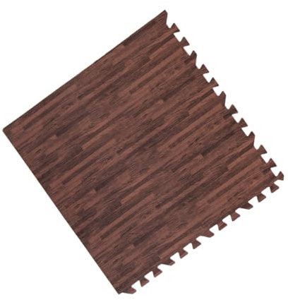 Tapis D’exercice Emboîtable Eva Marron Carré 30x30x1 Cm