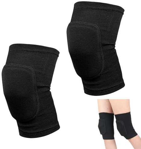 YCHYAN 2 Pezzi Ginocchiere Pallavolo, Addensare il Pan di Spagna Morbido Elastico Ginocchiere Danza, Ginocchiere Danza Adatto a Ragazze e Donne, Protezioni per Ginocchia Sportive, Adatto per Fitness