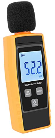SOLUSTRE Schallpegelmesser Mit Lcd-display Dba Messbereich Hintergrundbeleuchtung Kontinuierliche Geräuschüberwachung Für Musikaufnahmen Und Umgebungsgeräuschmessungen