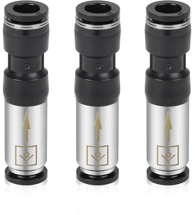 EFUTURETIME 3 x Pneumatik Rückschlagventil 10mm Druckluft Steckverbinder | Einwegventil für Druckluft, schnelle Pneumatikverbinder von Luftleitungen