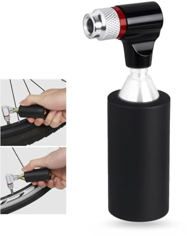 CO2 Fahrradpumpe Inflator Kompatibel mit Presta/Schrader, Fahrradreifenpumpe für Mountain- und Rennräder, inklusive Isoliermanschette inkl. Isolierschützhülle