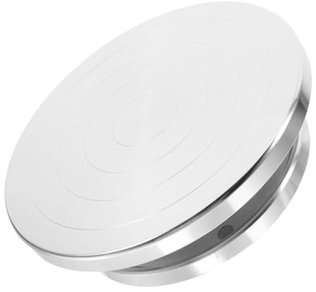 Homoyoyo Aluminiumlegierung Ton Drehteller Drehbare Skulpturplatte Ø15cm 360° Drehbar Glatte Oberfläche Für Keramik Und Kuchendekoration