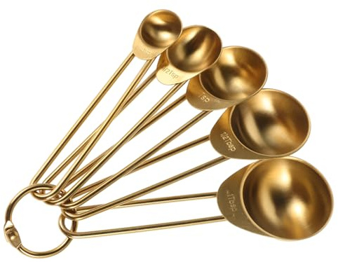 CIYODO Cuillères Doseuses En Acier Inoxydable Ensemble De 5 Pièces Empilables Mesures Gravées Pour Ingrédients Secs Cuillère Doseuse Portable Pour Cuisine Pâtisserie Et Assaisonnement