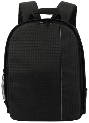 Kommodum – Zaino Fotografico, Zainetto professionale per macchina fotografica, Borsa per fotocamera e obbiettivo, Custodia Imbottita Antiurto Impermeabile 33x24x14cm km36