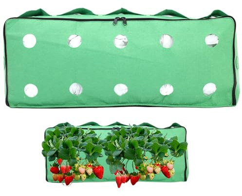 Bemonew Macetas para vivero Bolsas de Cultivo de Tela no Tejida Transpirable macetas para Fresas Resistentes y Gruesas 96 x 38 x 25 cm fáciles de Transportar para huerto de Verduras.