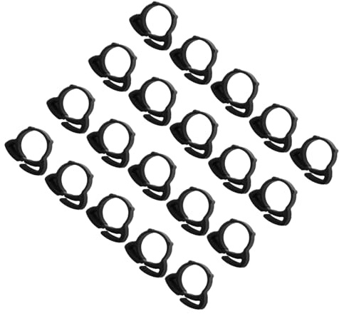 URPIZY 20 Pack for Ratchet Clamps 16mm 20mm Garden Hose, Nylon Snap Irrigation Pipe Clips, Black Plastic Watering System Connectors